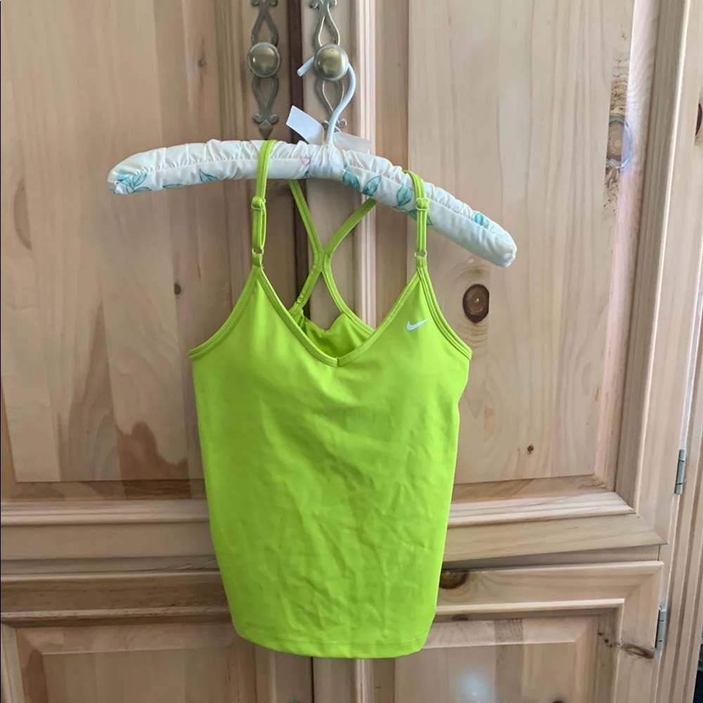 Nike Green Fitted Backless Camisole